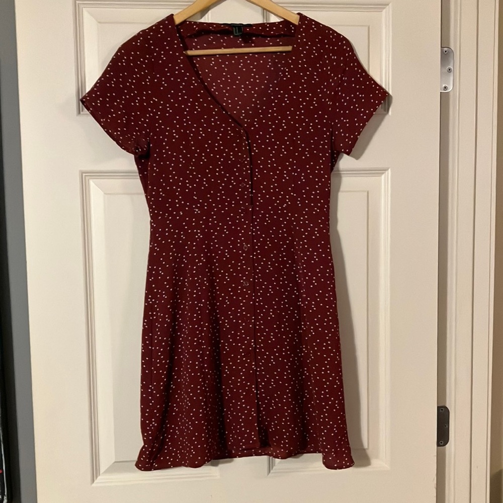 Forever 21 Polka Dot Button Down Dress